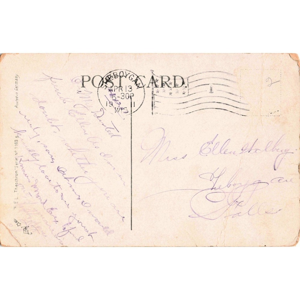Vtg 1909 RPPC A Nervous Boss Office Humor Postcard Eismann Divided Back - Picture 2 of 2